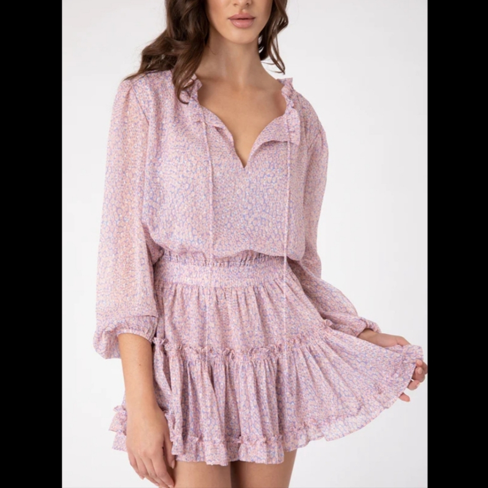 New SINCERELY‎ OURS- WOMEN'S FREYA DRESS IN PINK MODERN ANIMAL PRINT